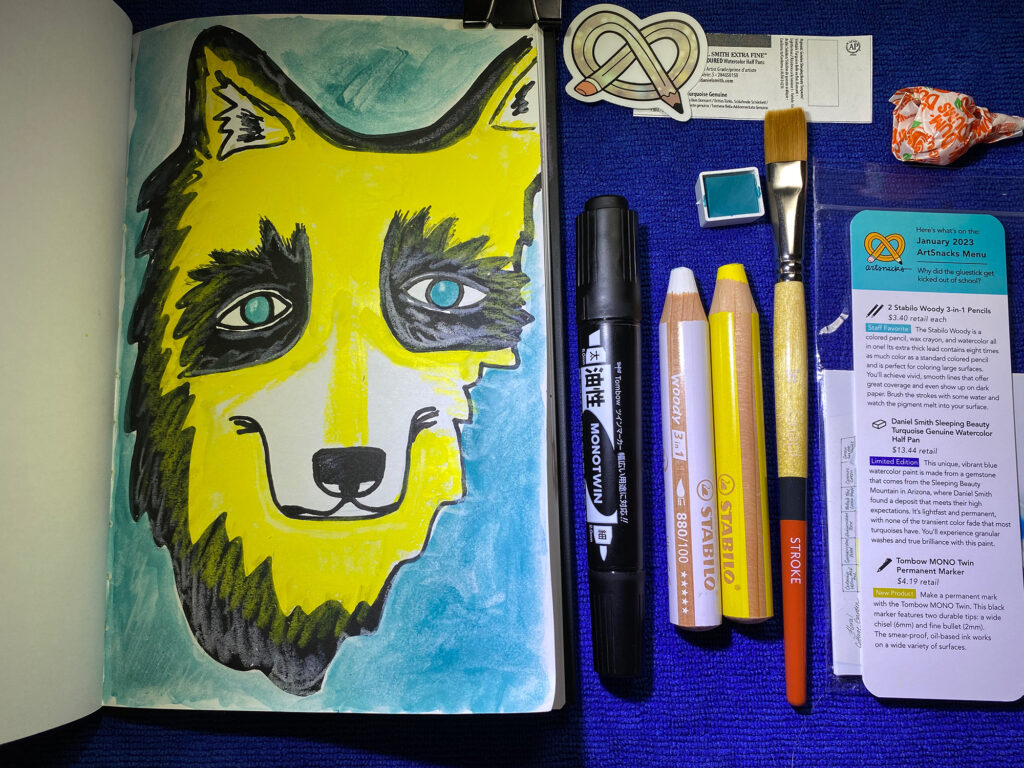 Artsnacks January 2023 Unboxing and drawing