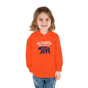 Arlington Heights Bears Toddler Orange Hoodie - Cozy Fleece, Kids' Winter Wear, Cute Bear Design, Perfect for Playdates and Birthday Gifts